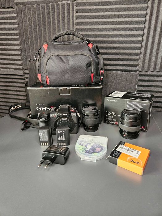 Lumix gh5 II + g vario 12-35mm/f2.8 + duzo dodatków