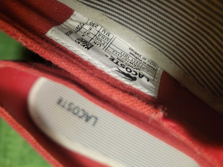 Lacoste r 37 czułenka na koturnie buty jak nowe jak trampki wygodne