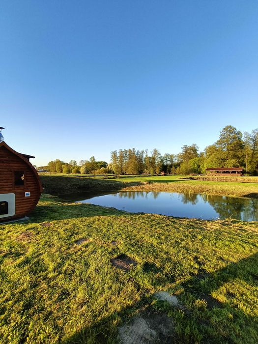 Działka na imprezę urodziny staw grill domek sauna balia ryby