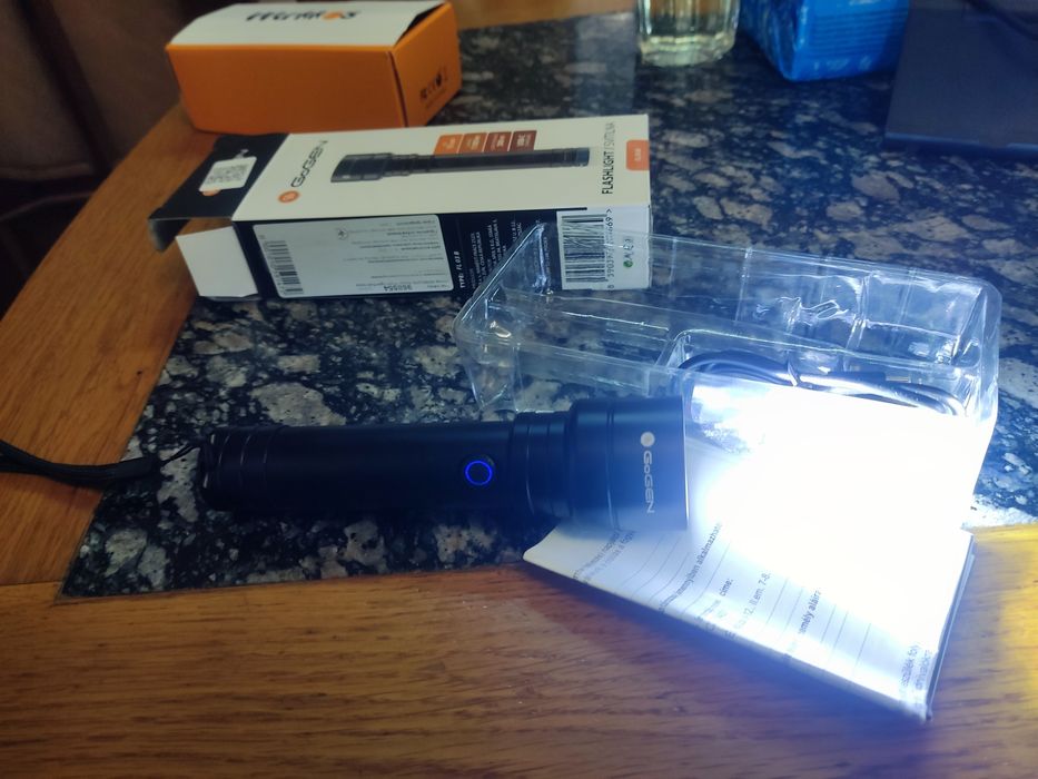 Ліхтарик ручний GoGen FL03 black фонарик металевий акумуляторний