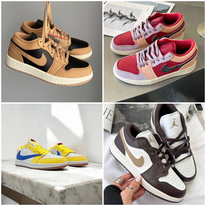 р36-45 Кросівки Nike Air Jordan 1 Retro Low Travis Scott