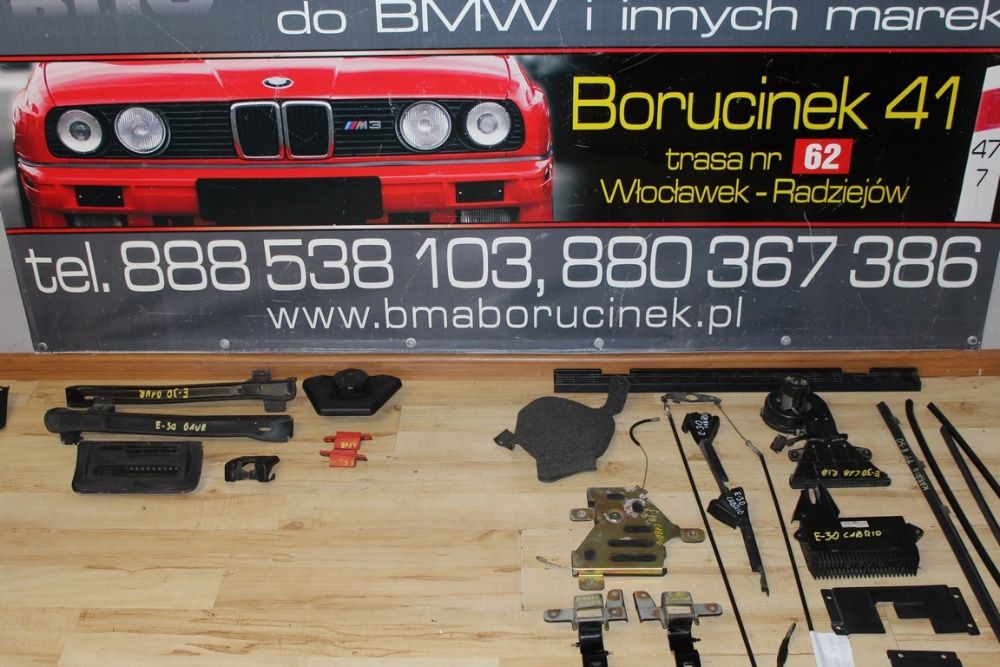 BMW E30 Cabrio Baur Części Dachu Cięgno Uszczelki Linki Części BMA
