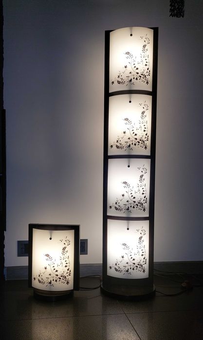 Lampa podłogowa wraz z lampą stołową