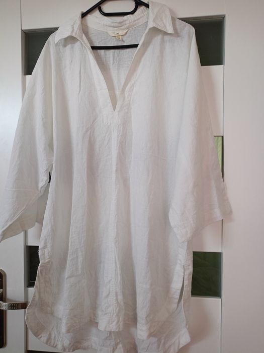 Tunika len bawełna h&m 44