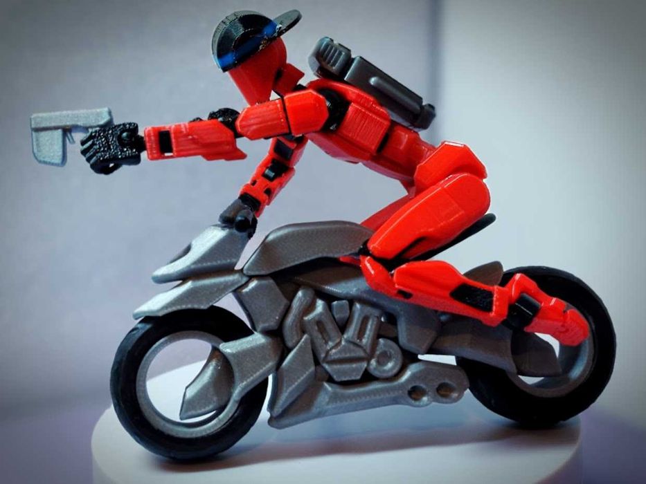 Мотоцикл и подвижный робот DUMMY 13 Lacky робот сувенир