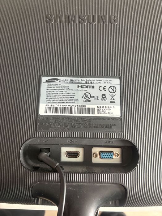 Monitor Samsung S22C300H sprawny używany