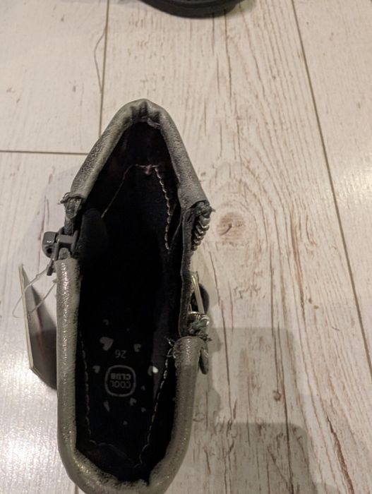 Nowe  buty zimowe botki szare z  cyrkoniami  rozm 26 Cool club