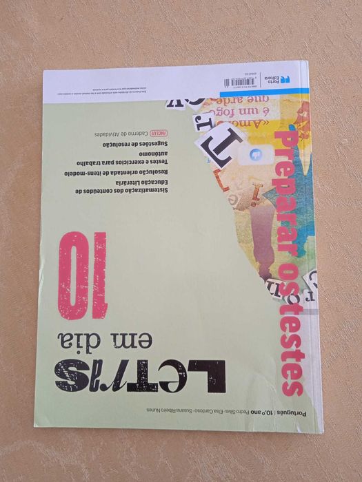 Caderno - Letras em dia - Português - 10.º ano (NOVO)
