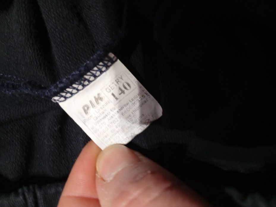 Spodenki czarne bawelna r140