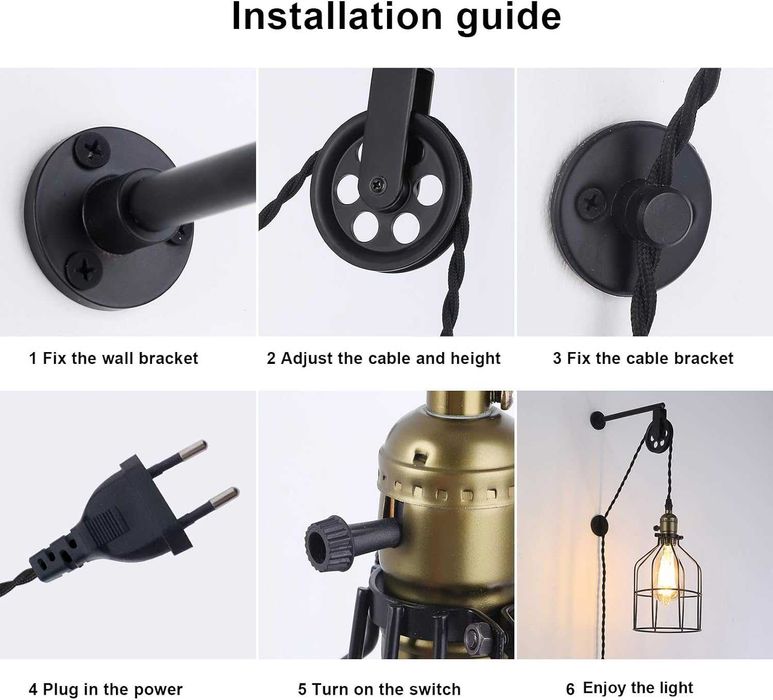 Candeeiro suspenso industrial vintage retro steampunk 20 x 15cm - NOVO