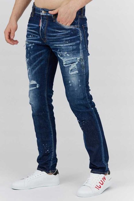 Dsquared2 spodnie jeansowe dark BLEACH WASH COOL GUY ORYGINAL 52