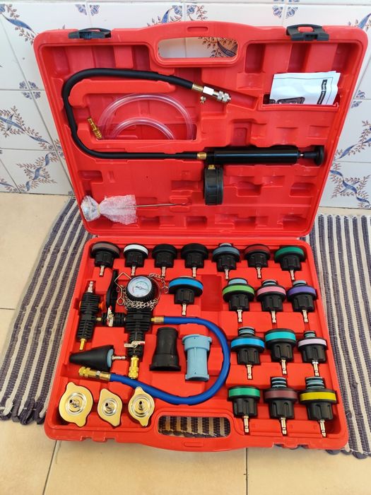 Kit de teste de fugas e enchimento por vácuo de 28 peças