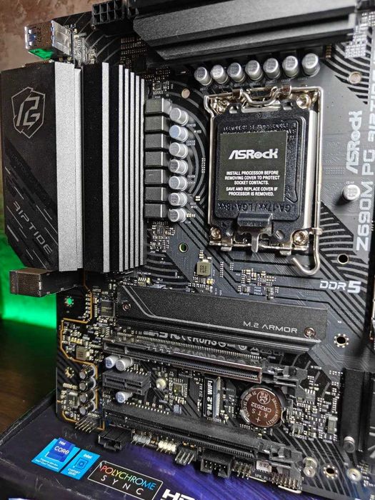 Материнська плата ASRock Z690M PG Riptide/D5 (LGA1700) 12-13-14 Intel