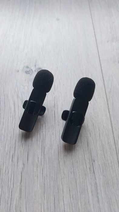 Dwa Mikroporty Bezprzewodowe USB do Telefonu, Vlog, Podcast