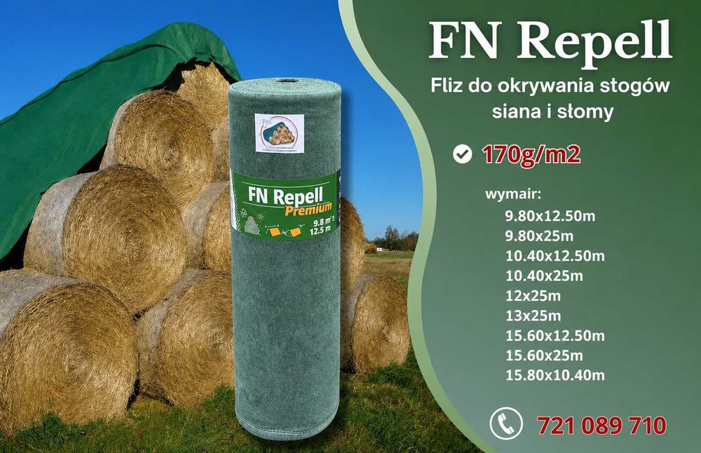 170 g/m2 Fliz agrowłóknina , włoknina , plandeka do słomy, siana JAKOŚĆ PREMIUM