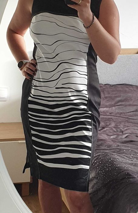 Sukienka 90% bawełna, zebra, rozmiar S/M
