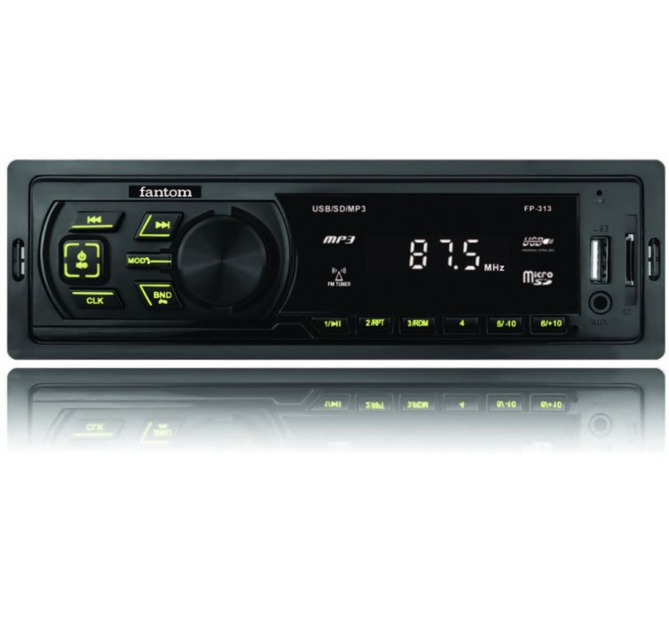 Автомагнитола FANTOM FP-313 Black/Green