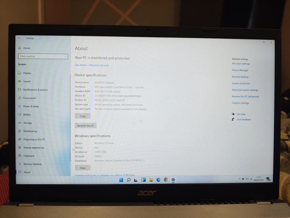 Portátil acer como novo