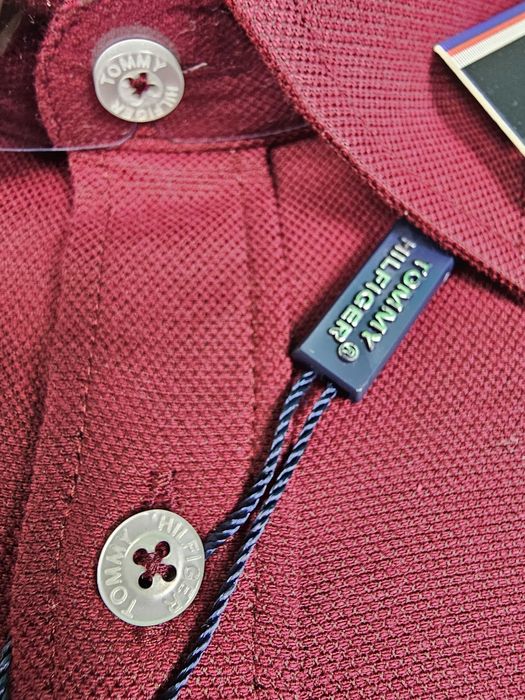 Koszule męskie M-3XL Slim Fit tommy hilfiger Premium bordowy