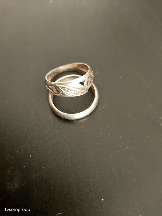 Anel em prata e aliança em prata