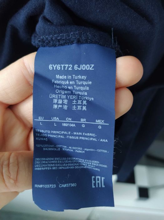 Granatowy longsleeve Armani Jeans roz. L 100% bawełna