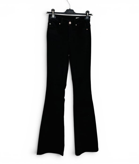 Spodnie Jeansy Flare Wysoki Stan XS
