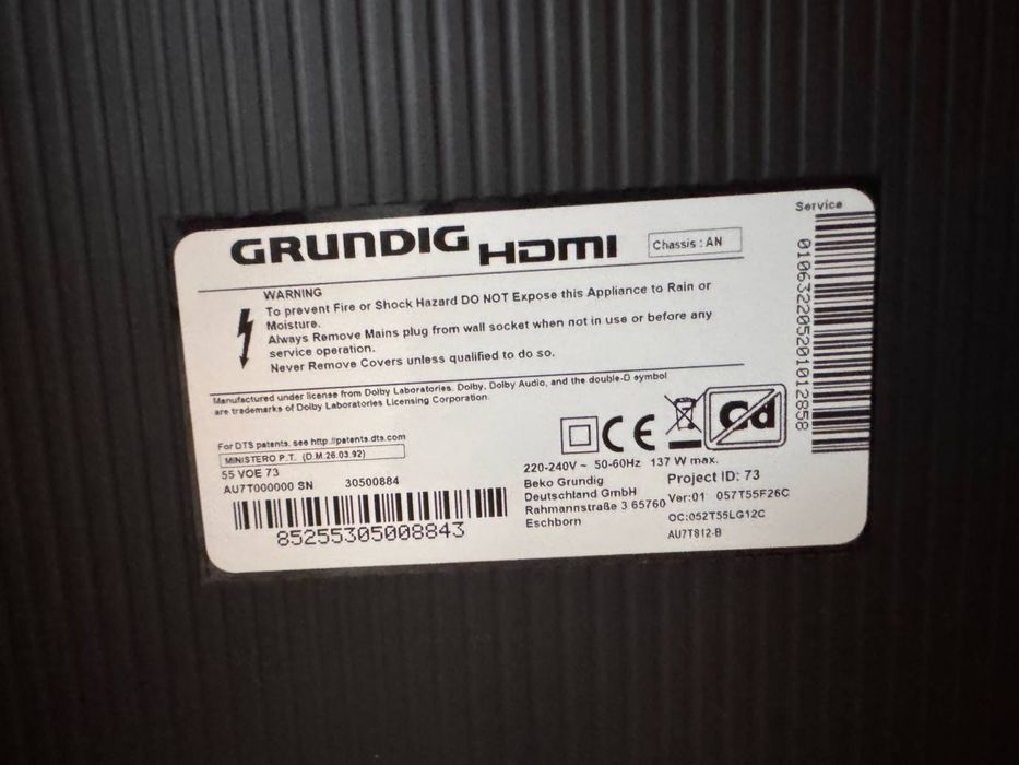 Телевізор  Grundig 55 VOE 73 (55” 4K UHD Smart