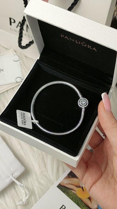 Срібний браслет Pandora Moments Ореол. Браслет Пандора