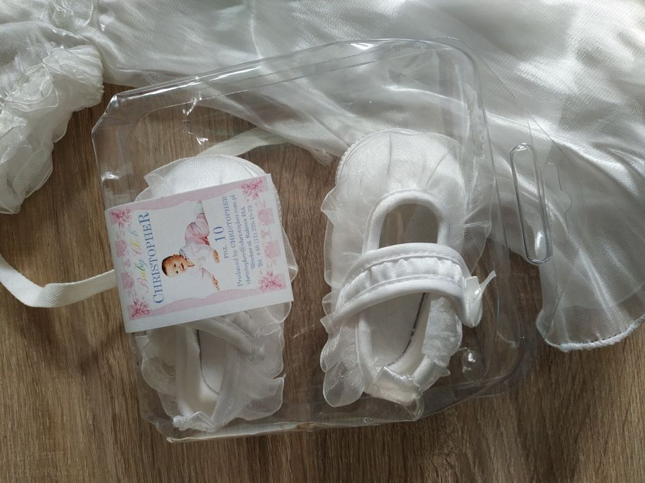 Ubranie, ubranka, komplet do chrztu dla dziewczynki