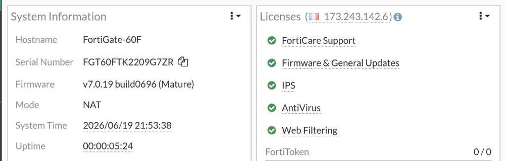 Міжмережевий екран Fortinet FortiGate 60F