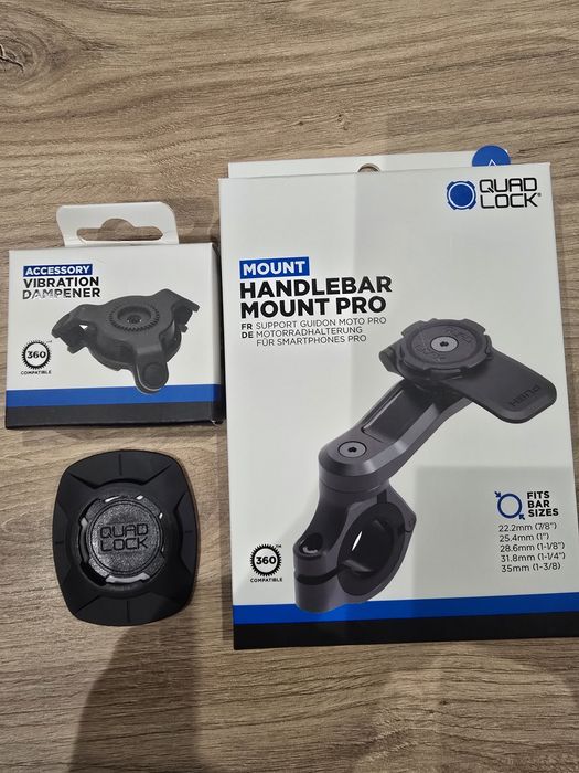 Quad Lock na motocykl/rower – Pro Mount + Amortyzator,  Nowe