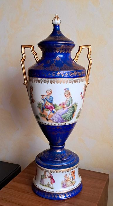 Ânfora Antiga Porcelana Saxes - Impecável