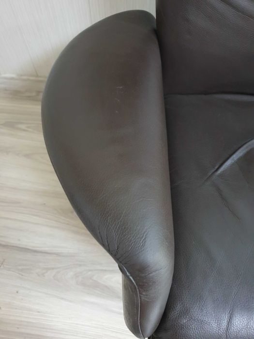 Fotel rozkładany relax, BRUHL SKÓRA obrotowy