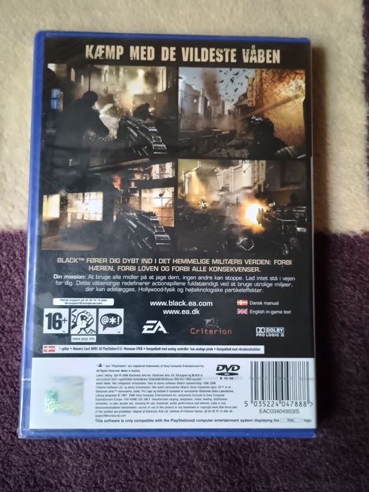 Black PS2 PAL nowa w folii