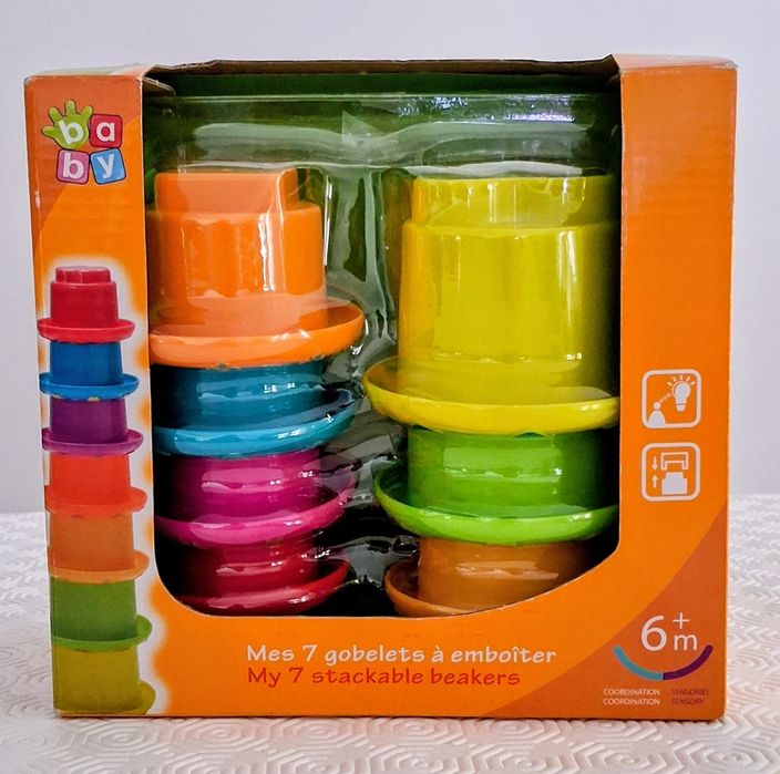 7 copinhos empilháveis