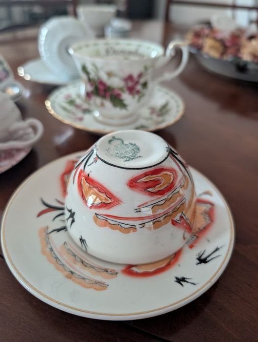 Cinco chávenas de coleção