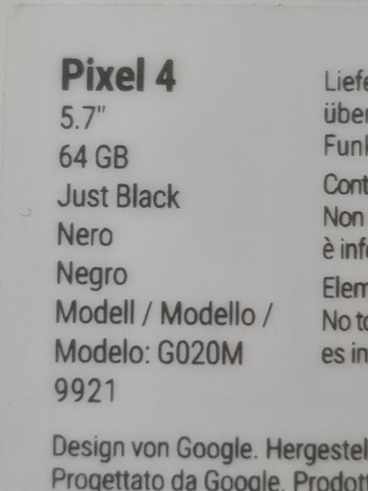 **Nieaktywowany** NOWY Google pixel 4