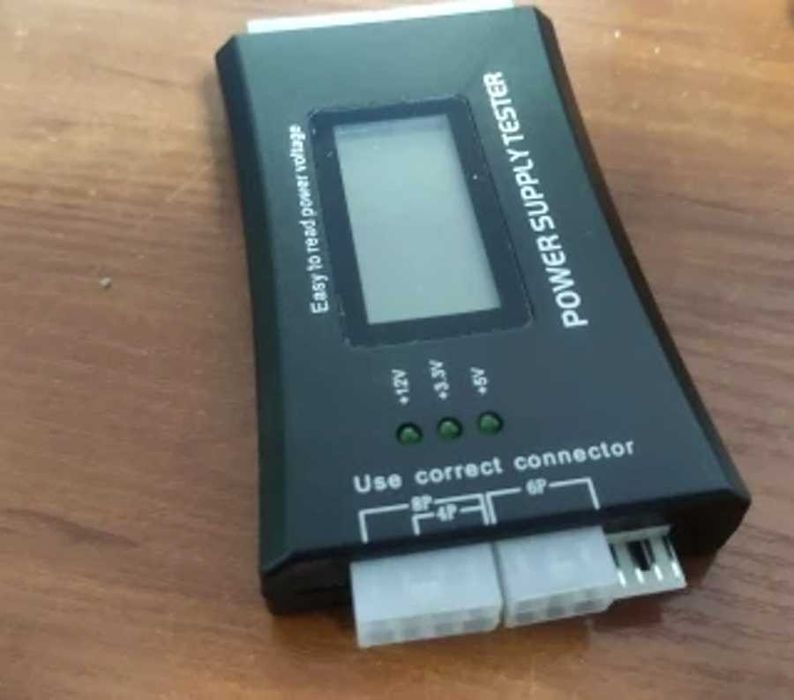 Тестер блока питания с LCD-дисплеем, рабочий, б/у