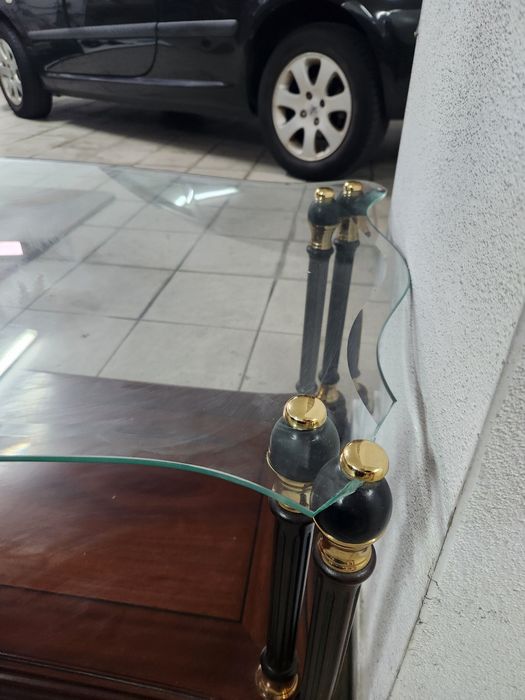 Mesa vidro madeira