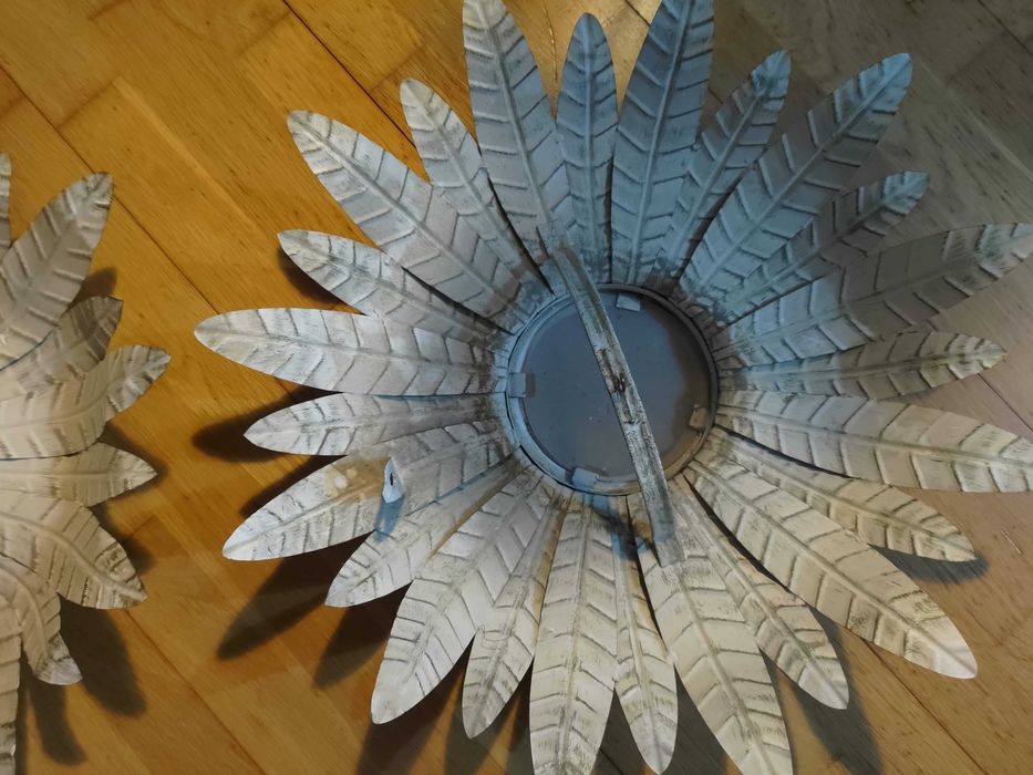 2X Candeeiros em Forma de Flores, Antigos, Estilo Bordalo Pinheiro