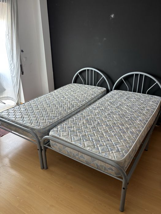 Conjunto cama solteiro + colchão