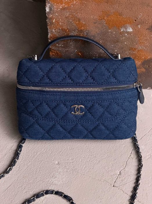Сумка Chanel LP 26 Vanity mini через плечо деним розовая