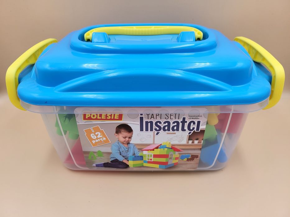 Klocki Polesie 62 elementy w zamykanym wiaderku