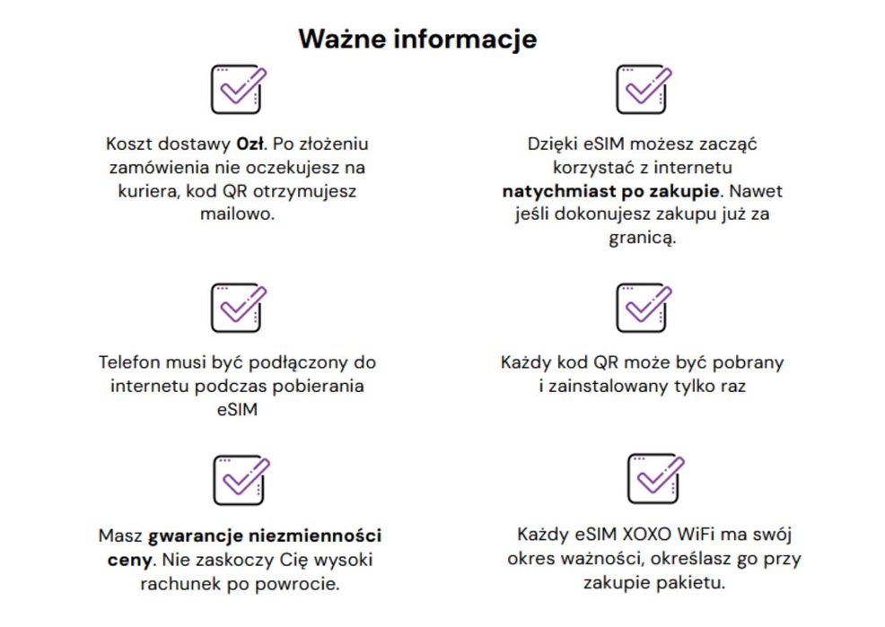 Internet mobilny Turcja, XOXO eSIM  5GB 10dni