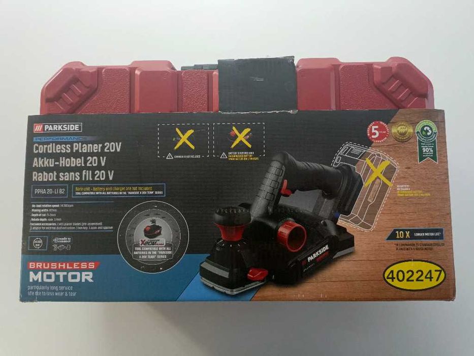 NOWY akumulatorowy strug 20V, PARKSIDE PERFORMANCE PPHA 20-Li B2