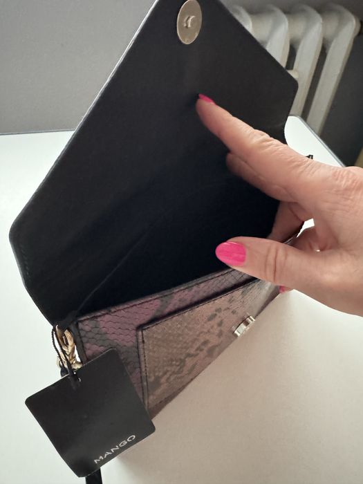 Kopertówka Mango nowa torebka cętki print zwierzęcy