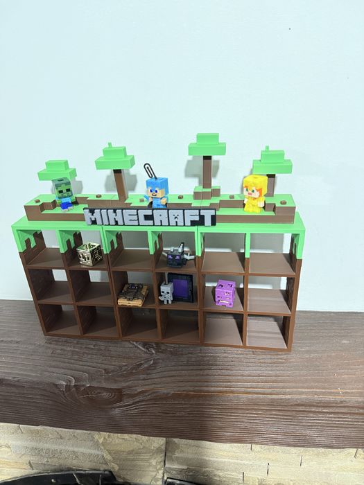‼️В НАЯВНОСТІ‼️ Поличка для фігурок майнкрафт, Підставка minecraft