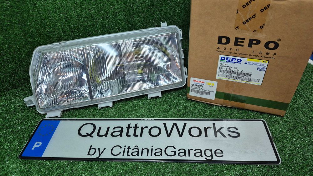 Otica Farol Frente Esquerdo Renault 19 1988 a 1992 Ref. 551-1106L-LD-E DEPO - NOVO