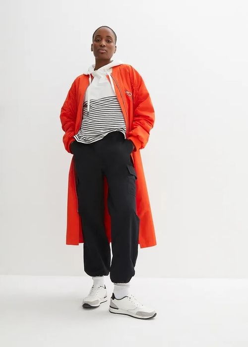 B.P.C spodnie bojówki damskie czarne luźniejsze ^38