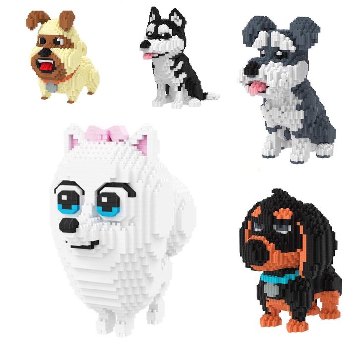 Конструктор Magic blocks Таємне життя дом.тварин Такса, Хаскі, Мопс